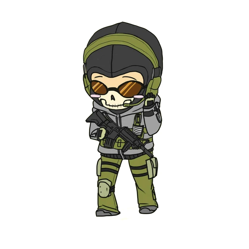 استیکر لپ تاپ و موبایل مدل بازی طرح کال اف دیوتی گوست Call of Duty Ghost کد 3734