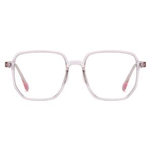 فریم عینک طبی چندضلعی مدل TR-LD215C309-P81 مناسب برای صورت گرد و بیضی