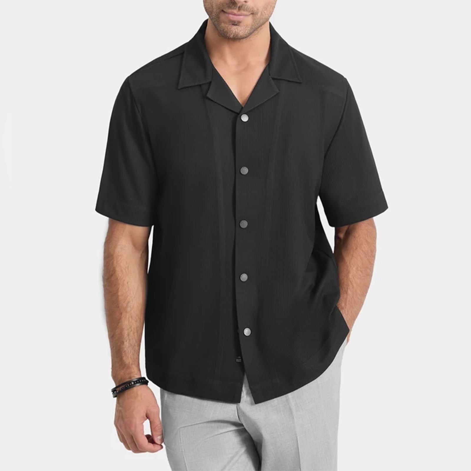 پیراهن آستین کوتاه مردانه کروم مدل 2420110 - - 18