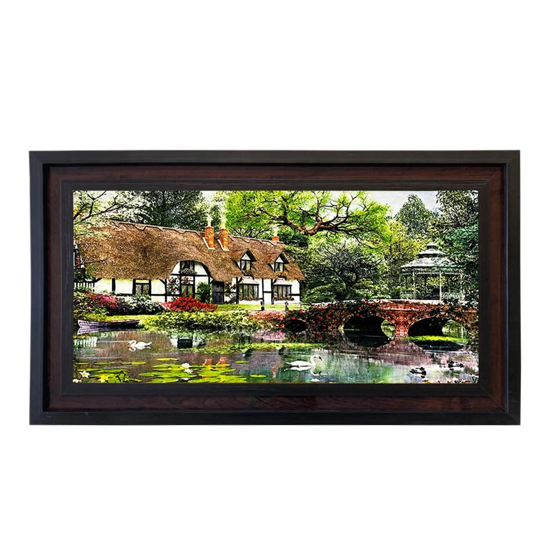 تابلو فرش ماشینی مدل خانه و برکه کد 8793