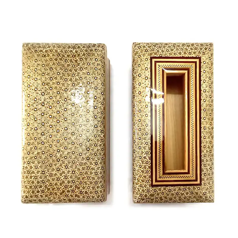 ست سه تکه سطل و جعبه دستمال خاتم کاری کد kh03