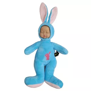 عروسک مدل نوزاد لباس خرگوشی ارتفاع 28 سانتی متر