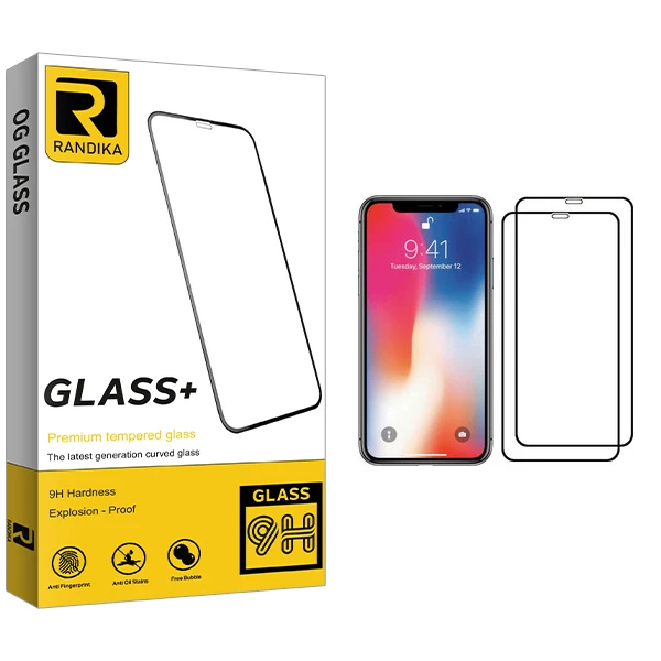 محافظ صفحه نمایش راندیکا مدل GLD مناسب برای گوشی موبایل اپل iPhone X بسته دو عددی