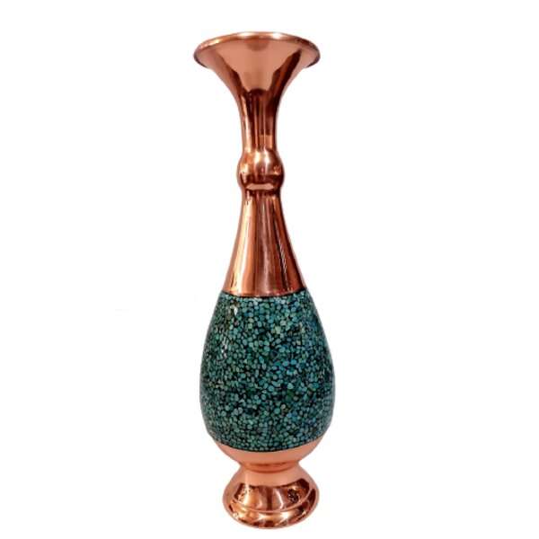 گلدان فیروزه کوبی مدل موشکی کد 1012