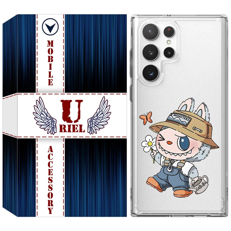 کاور یوریل مدل Clear کد 111 طرح لبوبو مناسب برای گوشی موبایل سامسونگ Galaxy S22 Ultra