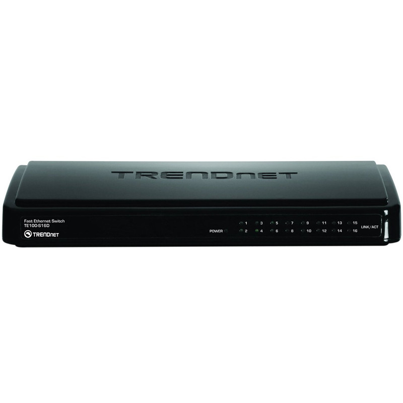 سوییچ 16 پورت 10/100 دسکتاپی ترندنت مدل TE100-S16D