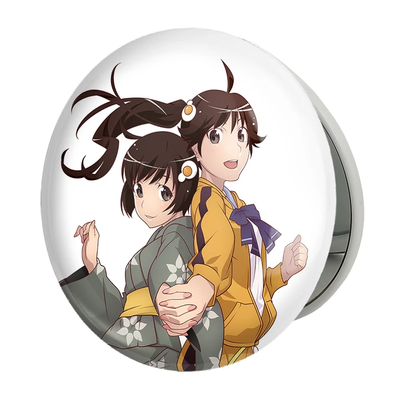 آینه جیبی خندالو طرح کارن و سوکیهی اراراگی انیمه مونوگاتاری مدل تاشو کد 16210 