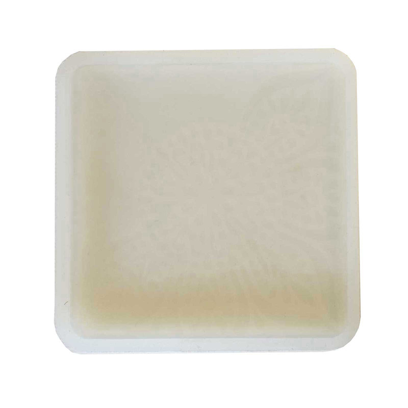 قالب رزین  مدل زیرلیوانی مربع طرحدار