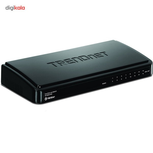 سوییچ 16 پورت 10/100 دسکتاپی ترندنت مدل TE100-S16D 1