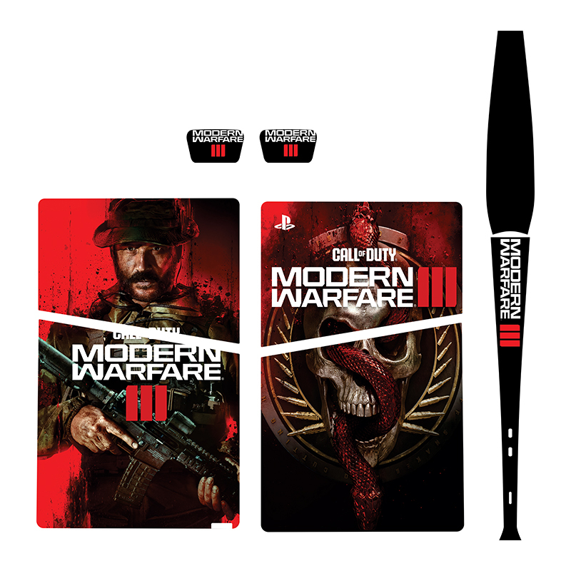 برچسب کنسول بازی پلی استیشن5 اسلیم دیجیتال توییجین وموییجین مدل call of duty 08 مجموعه6 عددی