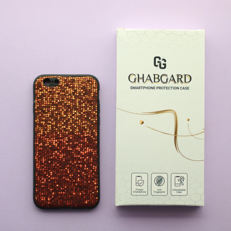 کاور قاب گارد مدل دور ژله ای نگین دار مناسب برای گوشی موبایل اپل iPhone 6 / 6s