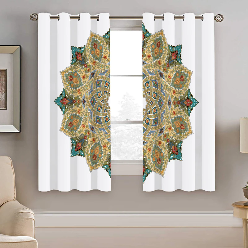 پرده نیروانا طرح سنتی مدل هازان کد 8945 سایز 140×200 سانتی متر