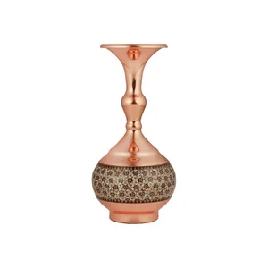 گلدان خاتم کاری مسی مدل شلغمی کد 320