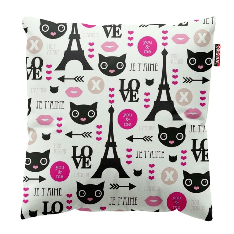 کوسن پاد آفرین طرح برج ایفل کد 3926 سایز 30*30 سانتی متر