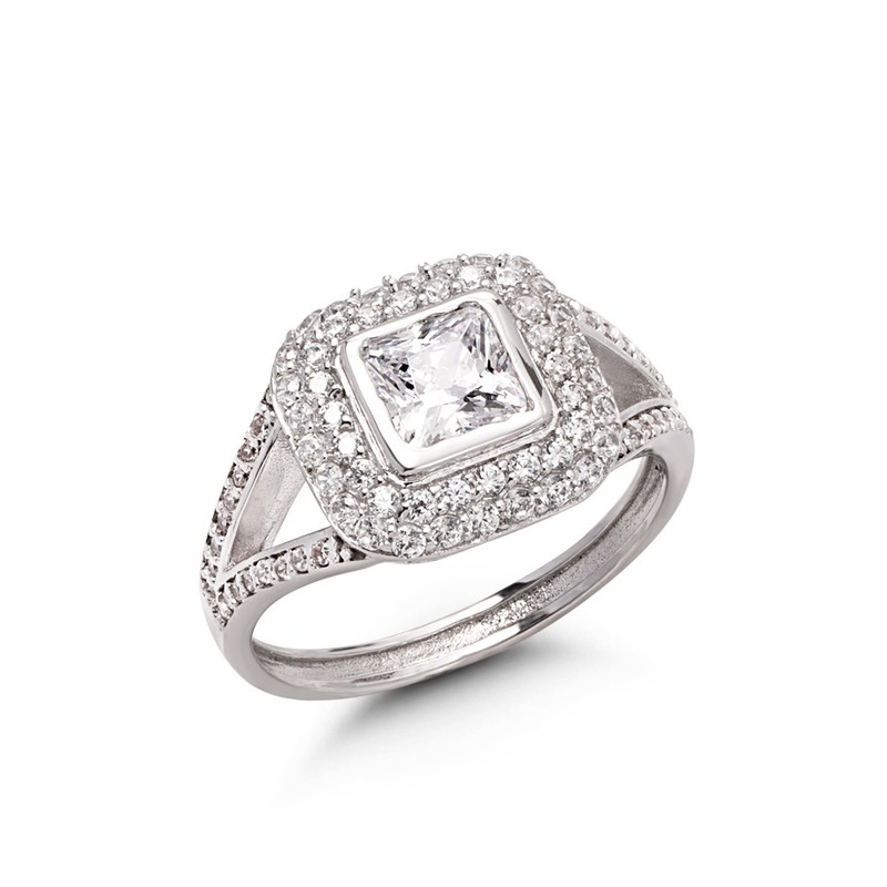 انگشتر طلا 18 عیار زنانه کیمیا زر مدل پایه جواهر لوکس بارمان 1233 سایز 53