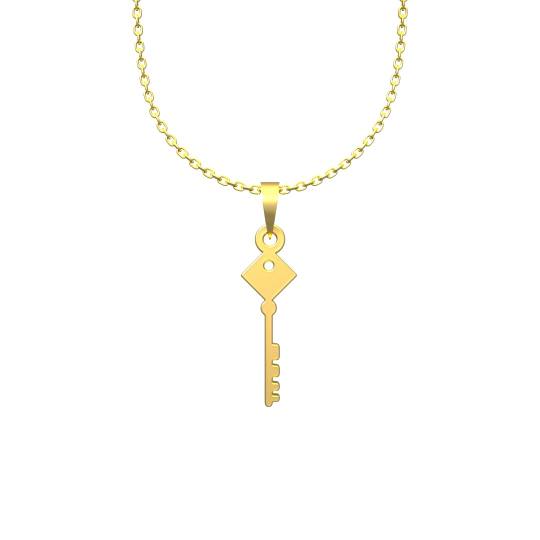 گردنبند طلا 18 عیار زنانه مدوپد مدل کلید کد D2-1-1016 -  - 5