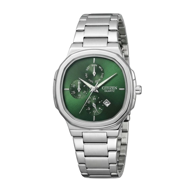 ساعت مچی عقربه‌ای کوارتز مردانه مدل کلاسیک تک موتور صفحه مربعی قفل پروانه ای کد 102