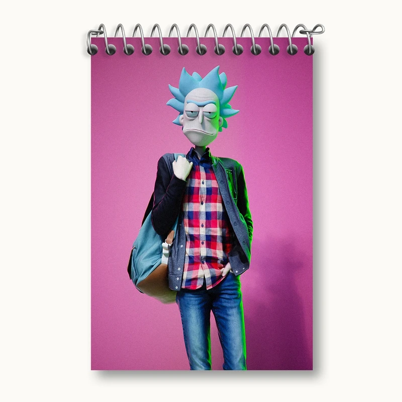 دفتر یادداشت 50 برگ خندالو مدل ریک و مورتی (Rick and Morty) کد F182