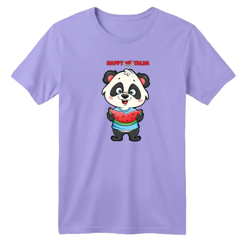 تی شرت آستین کوتاه بچگانه مدل پاندا هندوانه یلدایی کد 1