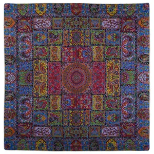 رومیزی ترمه حسینی ابریشمی وصال مدل  00 - 10 سایز 100 × 100 سانتی‌متر