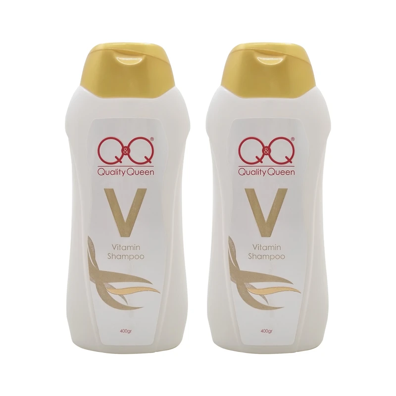 شامپو مو کیو اند کیو مدل ویتامینه حجم 400 میلی لیتر مجموعه 2 عددی