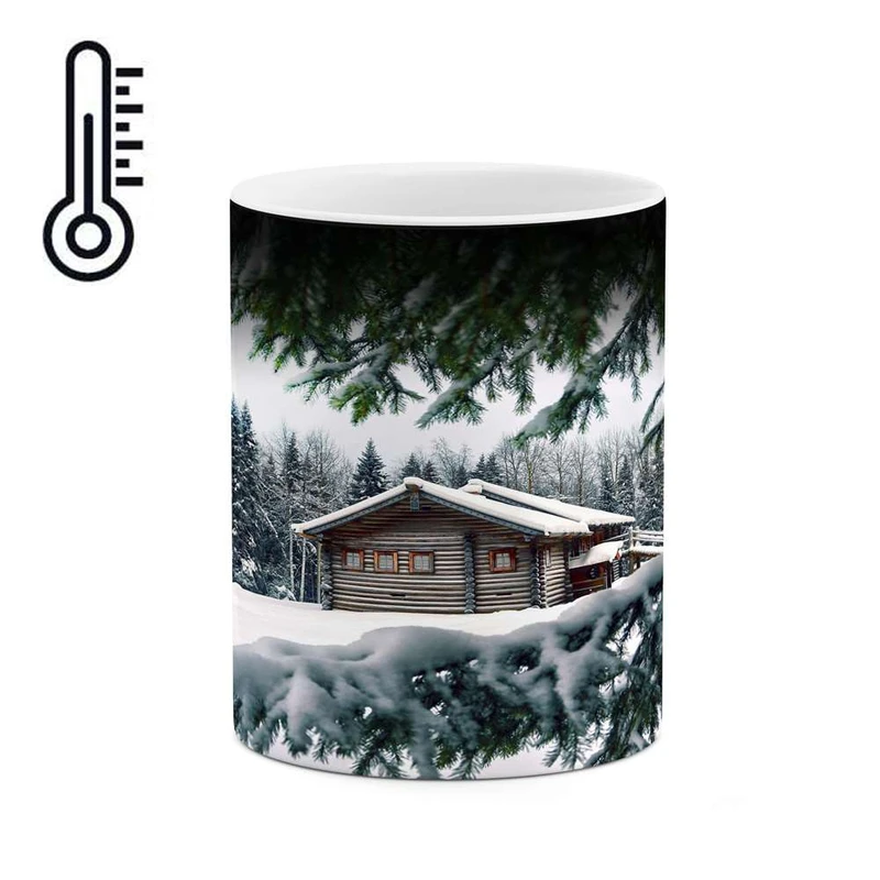 ماگ حرارتی کاکتی مدل منظره برفی کد mgh14860