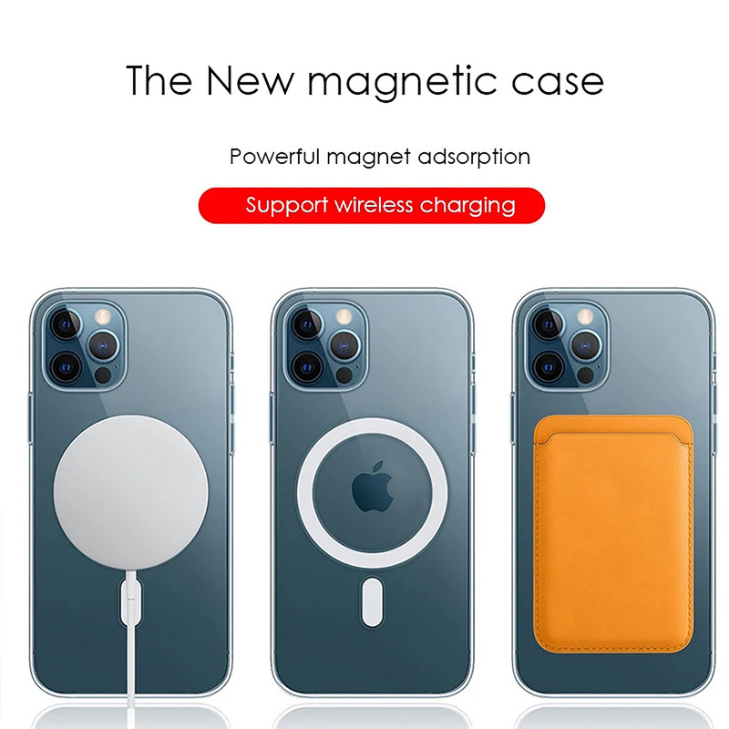 کاور مدل مگ سیف clear مناسب برای گوشی موبایل اپل iphone 15 