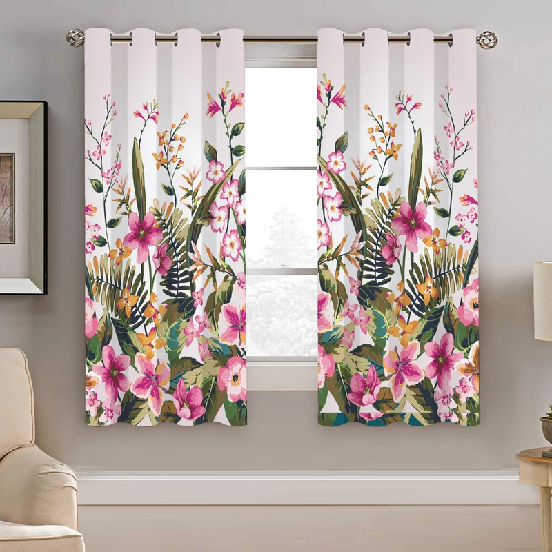 پرده نیروانا طرح گل مدل مخمل کد 4200 سایز 140×200 سانتی متر