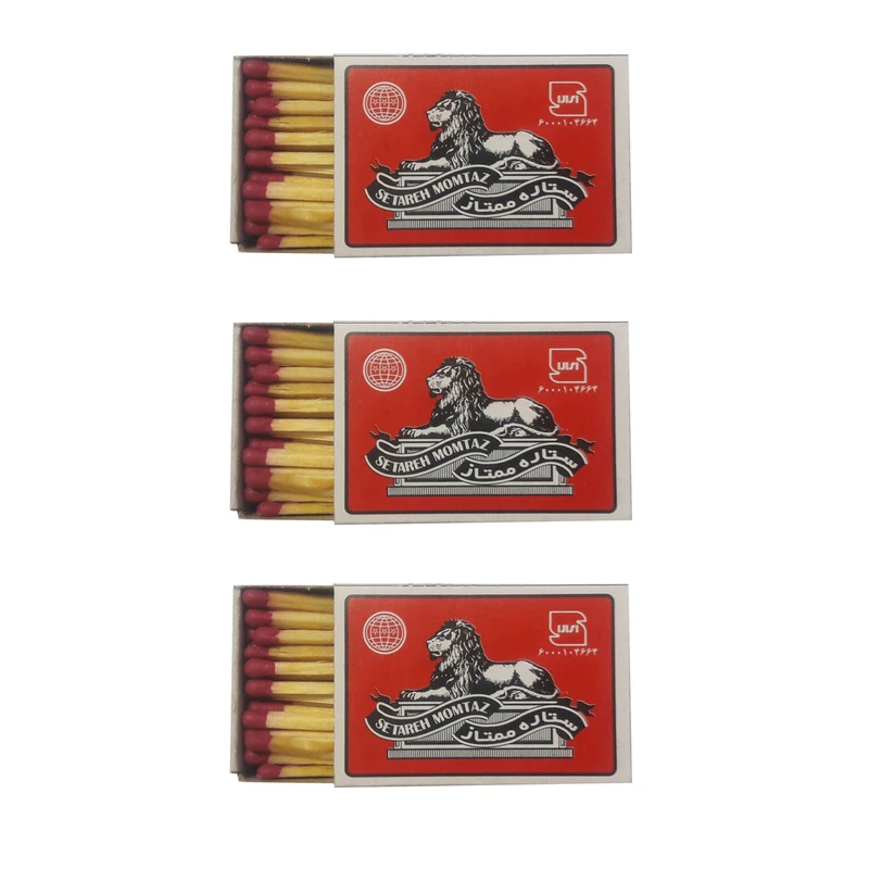 کبریت ستاره ممتاز مدل MTCH 600 بسته 3 عددی