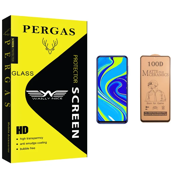 محافظ صفحه نمایش سرامیکی وایلی نایس مدل Pergas Glass مناسب برای گوشی موبایل شیائومی Redmi Note 9s