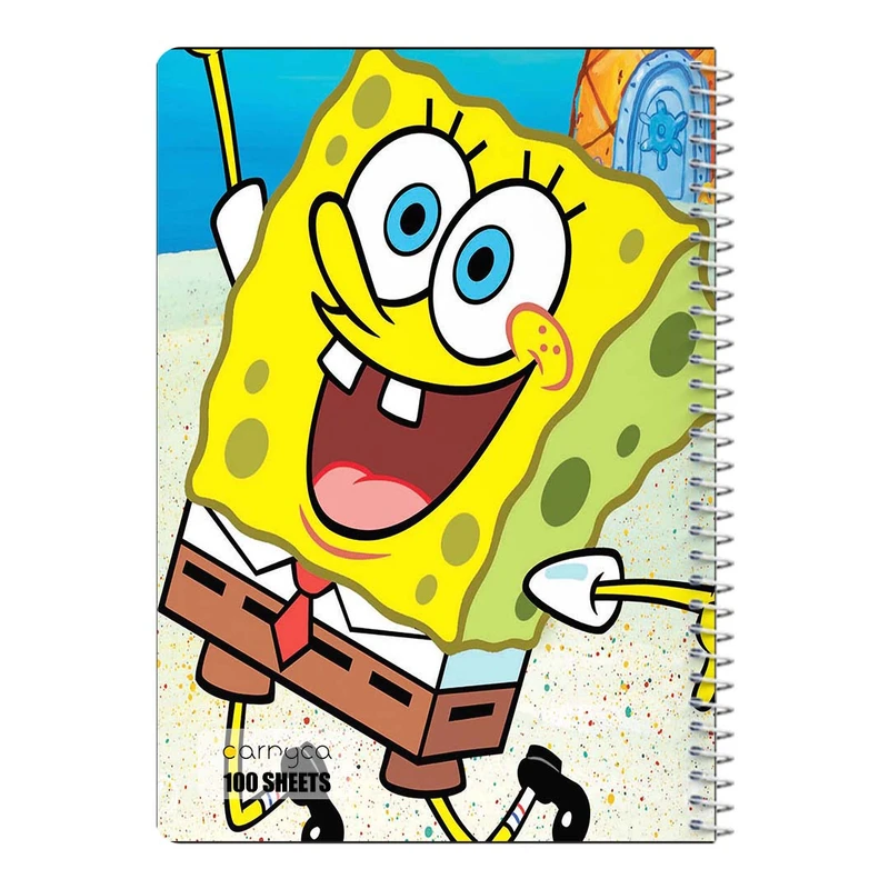 دفتر مشق 100 برگ سیمی کارنیکا طرح باب اسفنجی spong bob کد 25362