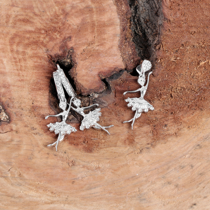 نیم ست نقره زنانه مدل GTA-235 نیم ست نقره زنانه مدل GTA-235