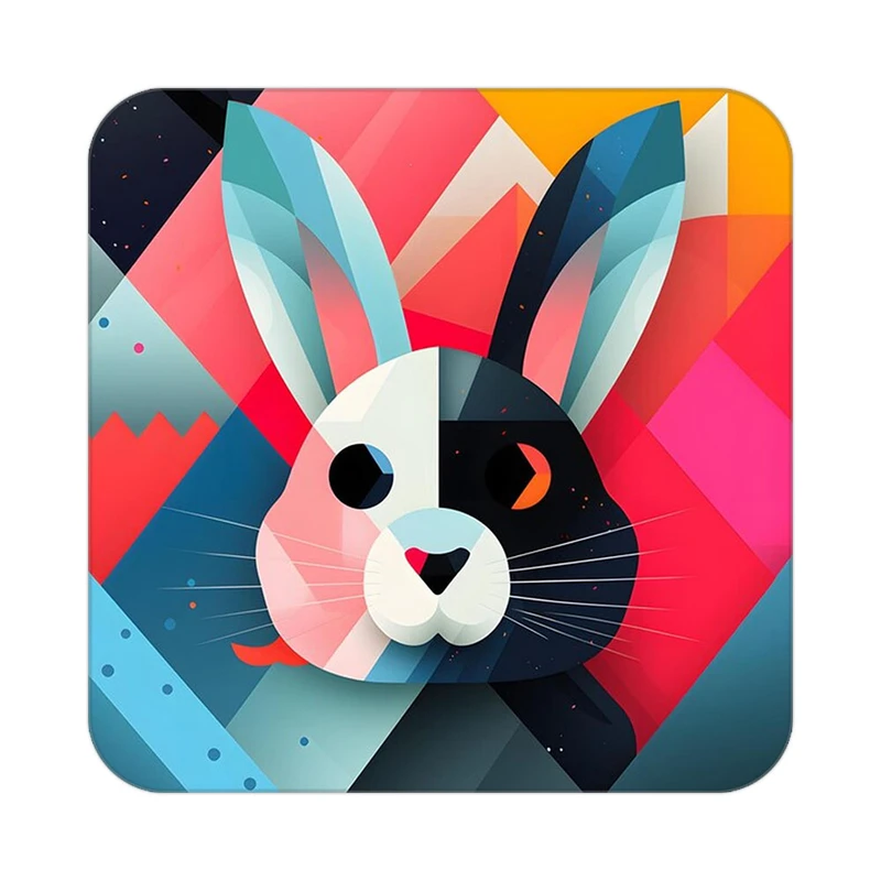 زیر لیوانی کاکتی طرح حیوانات رنگی مدل mp25320