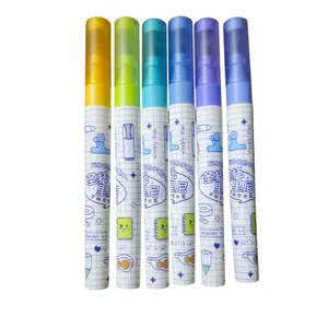 ماژیک علامت گذار مدل پاستلی طرح مدرسه کد mn54 بسته 5 عددی 