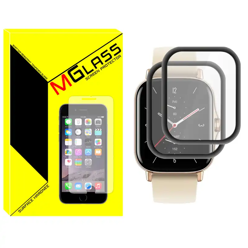 محافظ صفحه نمایش نانو ام گلس مدل NMG مناسب برای ساعت هوشمند امازفیت GTS 2 Mini بسته دو عددی