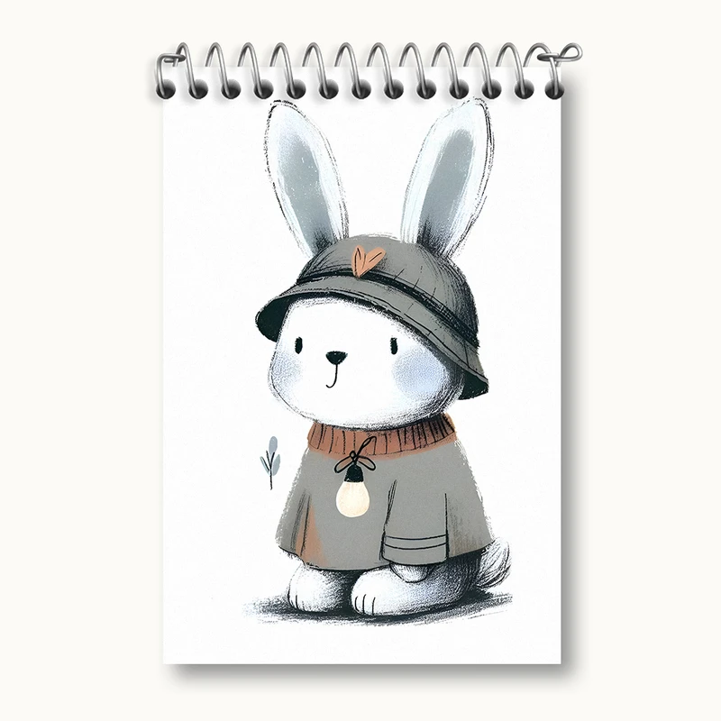 دفتر یادداشت 50 برگ خندالو طرح خرگوش کیوت کد N3865