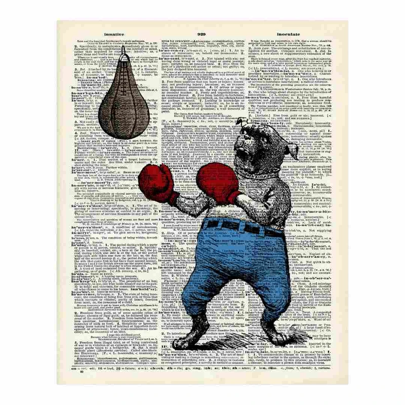 پوستر مدل سگ بولداگ بوکسر