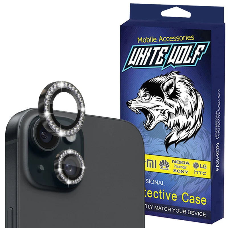 محافظ لنز دوربین شیشه ای وایت ولف مدل W-Shine Ring مناسب برای گوشی موبایل اپل IPhone 15