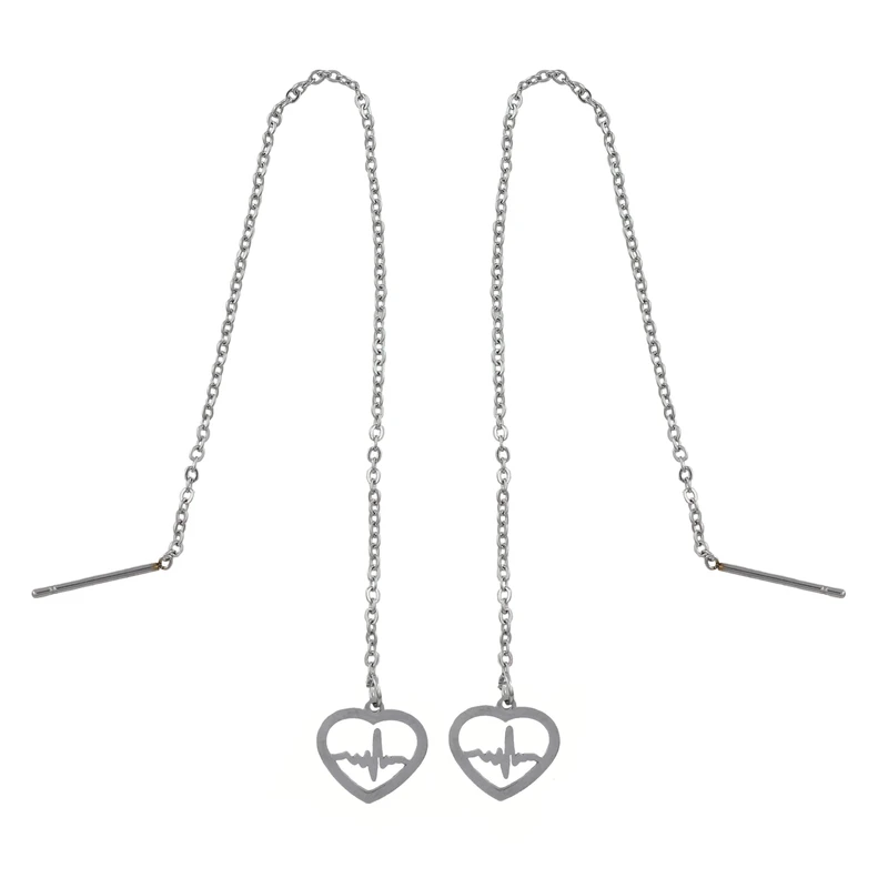 گوشواره زنانه مدل ضربان قلب کد ZC954