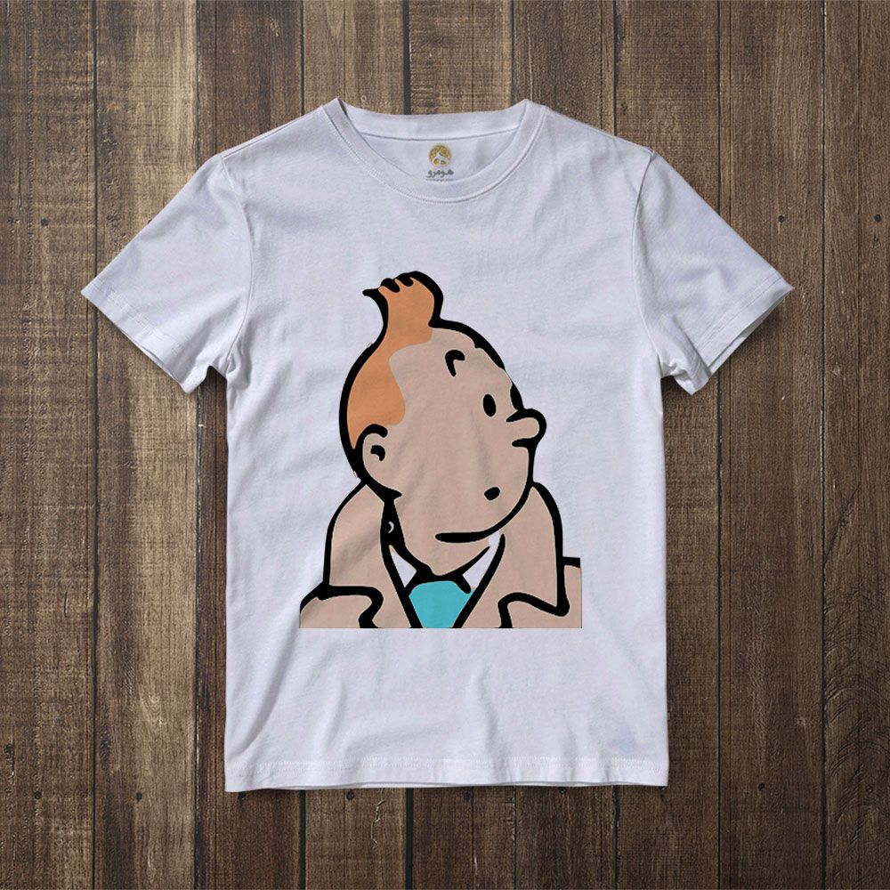 تی شرت آستین کوتاه مردانه هومرو مدل TW326 طرح Tintin -  - 5