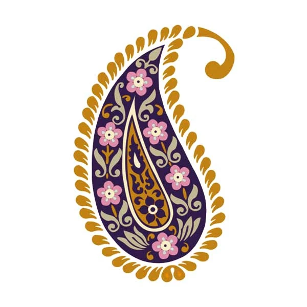 استیکر پارچه و لباس پاد آفرین مدل بته جقه سنتی کد 957