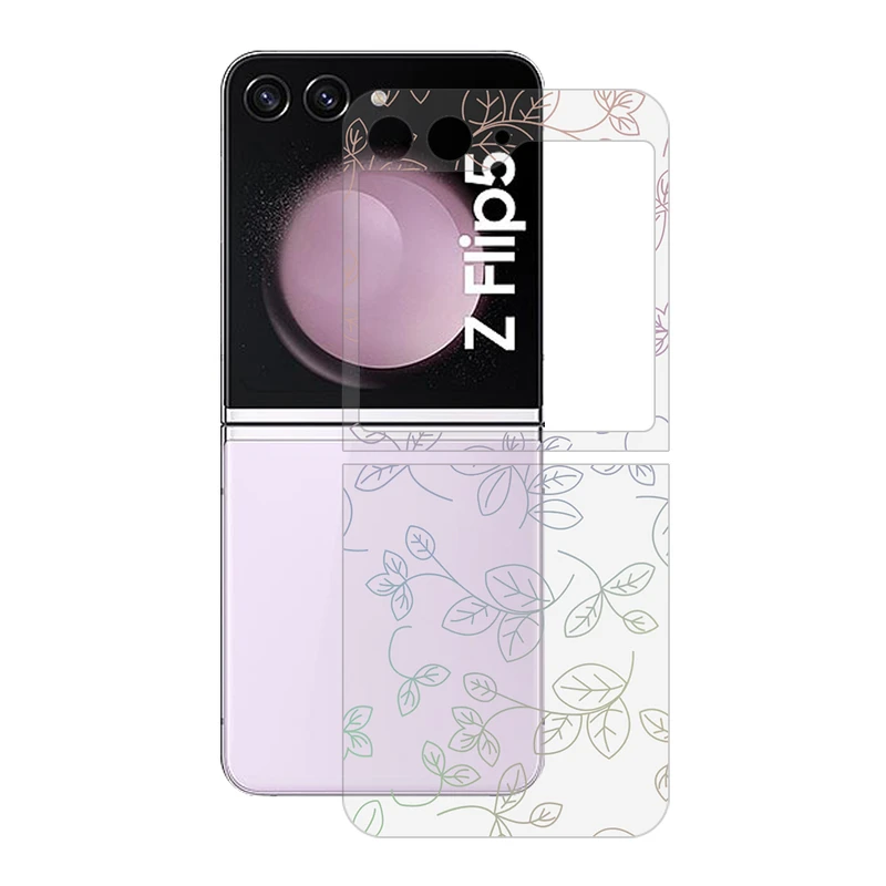 برچسب پوششی ریمکس مدل Clea طرح برگ مناسب برای گوشی موبایل سامسونگ Galaxy Z Flip5