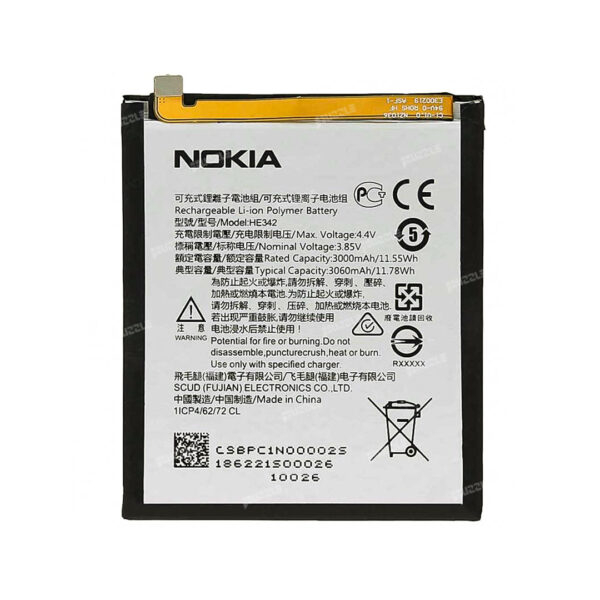 باتری گوشی موبایل مدل HE342 مناسب برای گوشی موبایل نوکیا X6 / X5