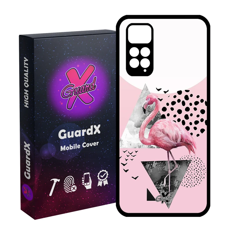 کاور گارد ایکس طرح Flamingo مدل Glass10066 مناسب برای گوشی موبایل شیائومی Redmi Note 11S/ Note 11 4G