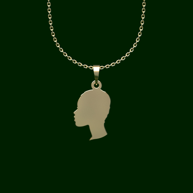 گردنبند طلا 18 عیار زنانه مدوپد مدل صورت کد PP2-1-1138