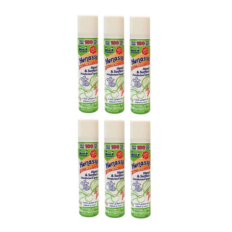 اسپری ضدعفونی کننده حناسی مدل G6 حجم 100 میلی لیتر مجموعه 6 عددی