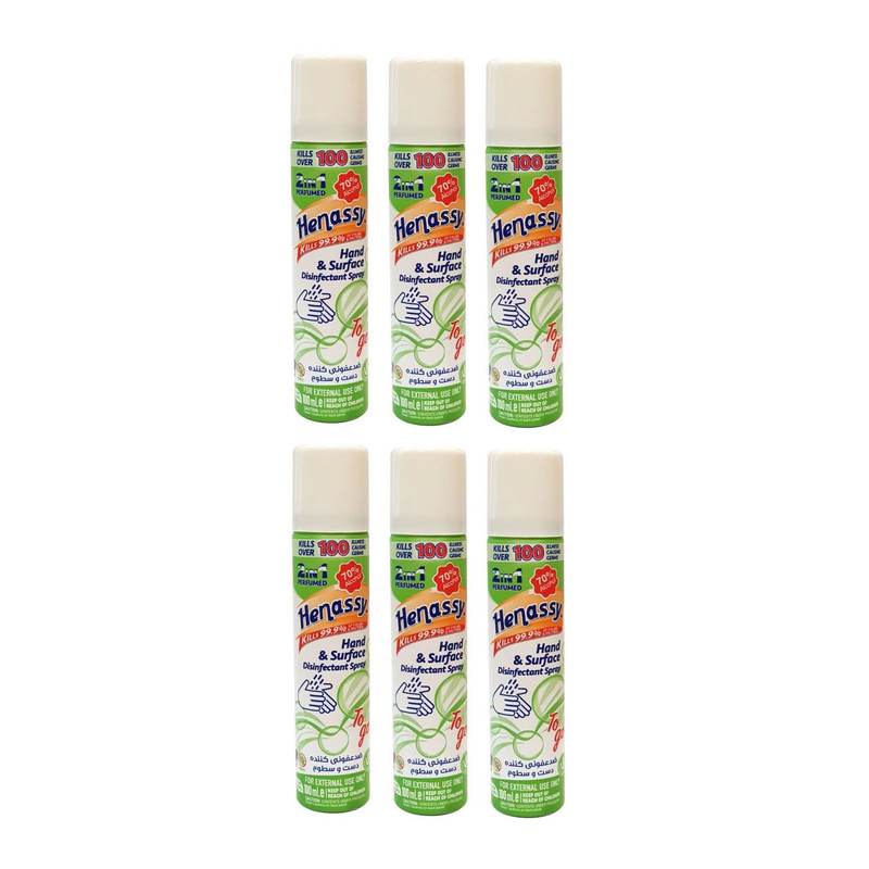 اسپری ضدعفونی کننده حناسی مدل G6 حجم 100 میلی لیتر مجموعه 6 عددی