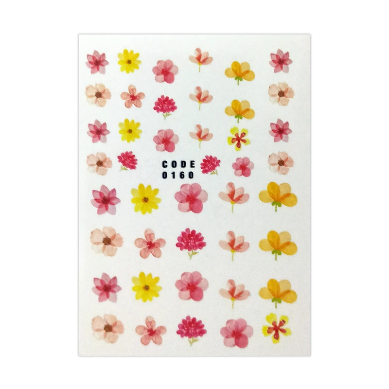 لنز ناخن مدل گل کد 160