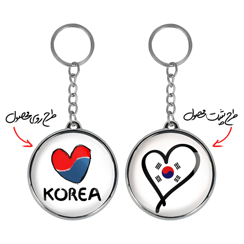 جاکلیدی خندالو طرح پرچم کره جنوبی مدل دوطرفه کد 2055920550