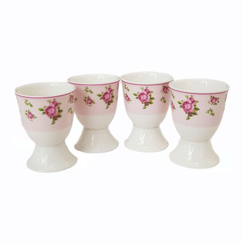 ظرف نگهدارنده تخم مرغ مدل pinkrose مجموعه 4 عددی
